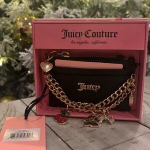 Juicy Couture Black Pouch with Gold Accents